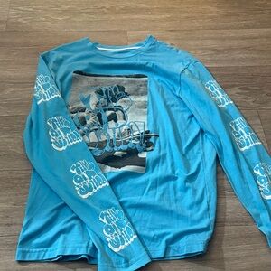 Blue Long Sleeve Graphic Tee